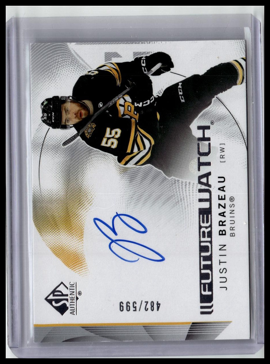 2024-25 SP Authentic #129 Justin Brazeau Future Watch Horizontal #/599