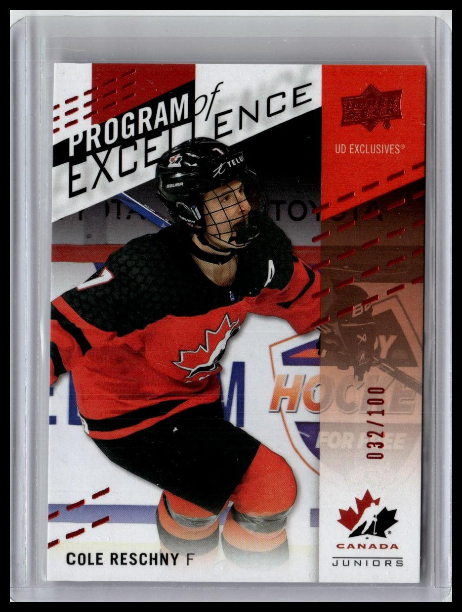 2025 Upper Deck Team Canada Juniors #124 Cole Reschny UD Exclusives #/100