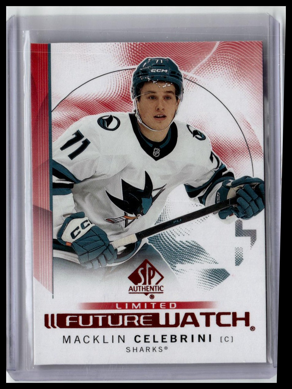 2024-25 SP Authentic #184 Macklin Celebrini Limited Red