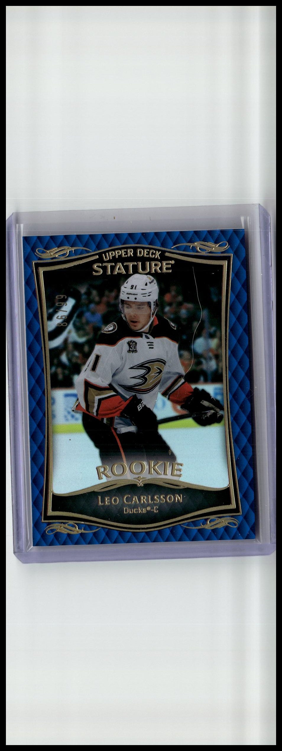 2024-25 Upper Deck Stature #43 Leo Carlsson 2023-24 Upper Deck Stature Blue #/99