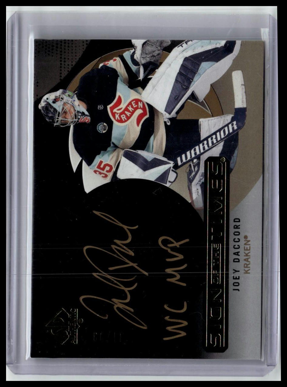2024-25 SP Authentic #SOTT-DA Joey Daccord Sign of the Times Black #/99