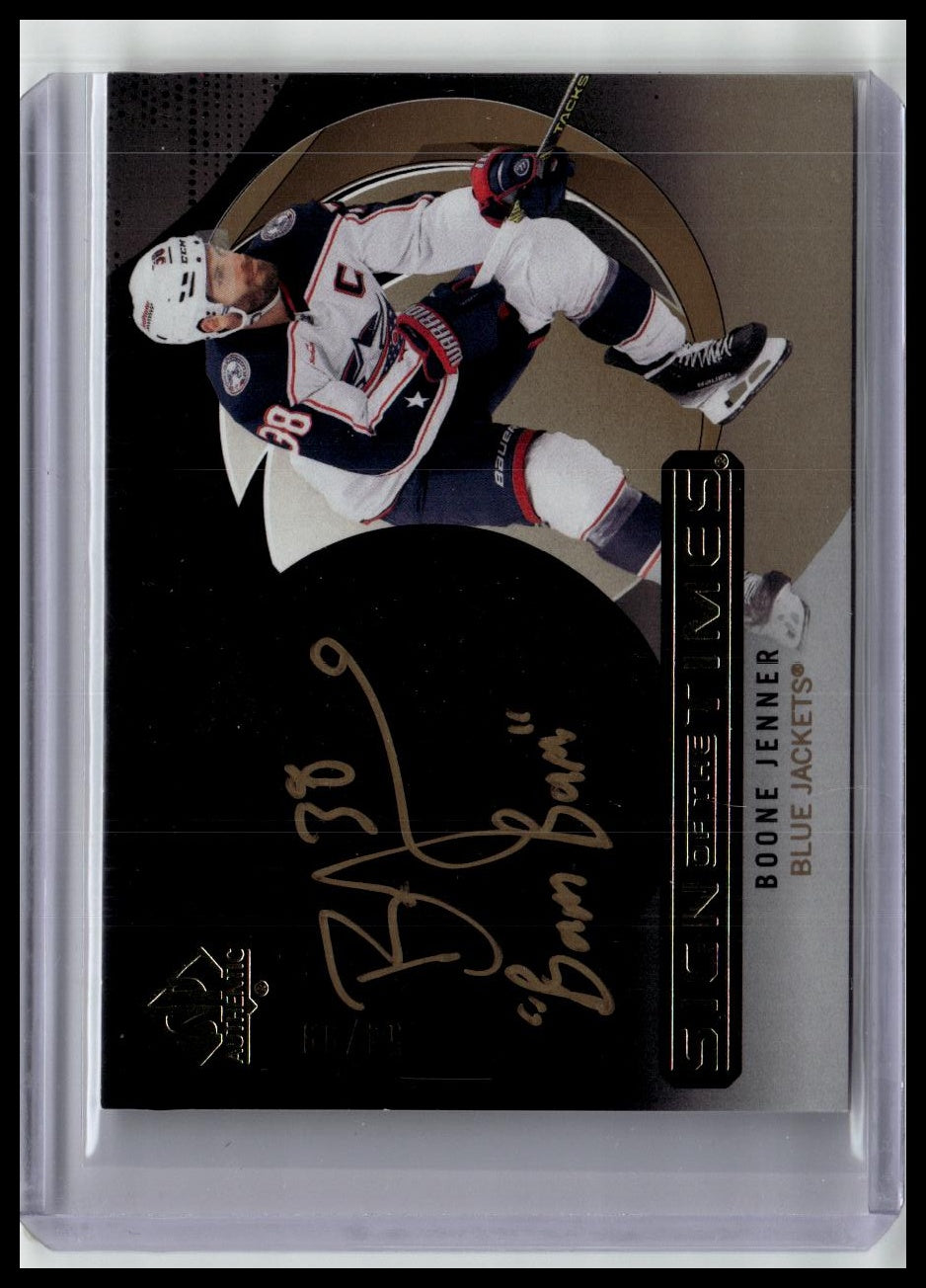 2024-25 SP Authentic #SOTT-BJ Boone Jenner Sign of the Times Black #/99