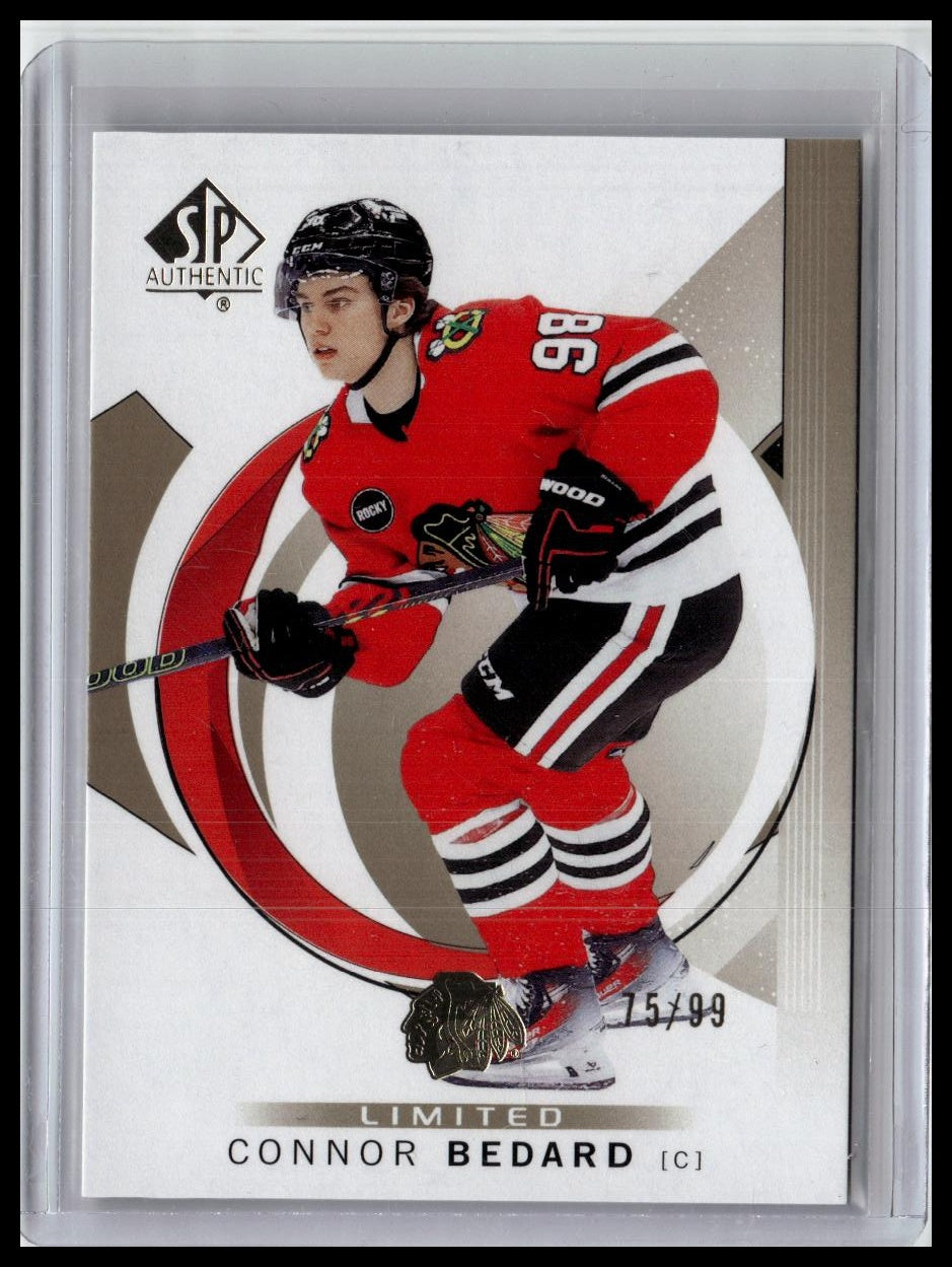 2024-25 SP Authentic #10 Connor Bedard Limited Gold #/99